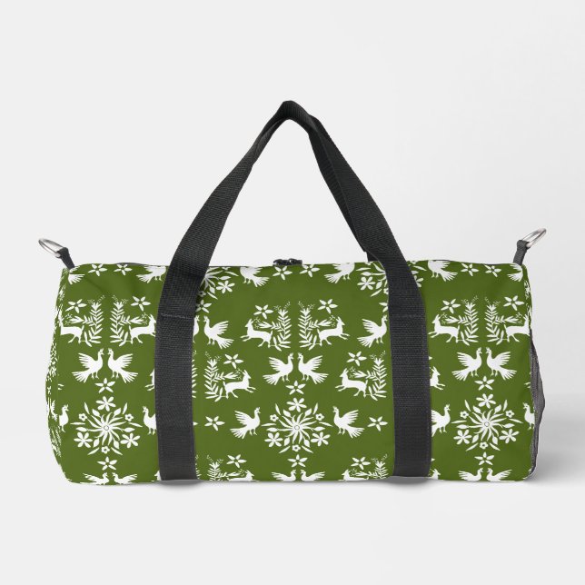 Mexican Otomi Home Decor Duffle Bag (Front)