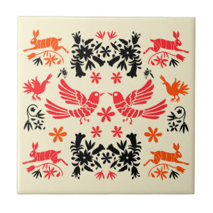 Mexican Otomi Home Decor Tile