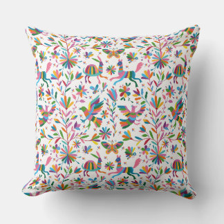 Mexican Otomi Style Bright Pattern Cushion
