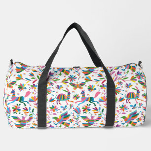 Mexican Otomi Style Bright Pattern Duffle Bag