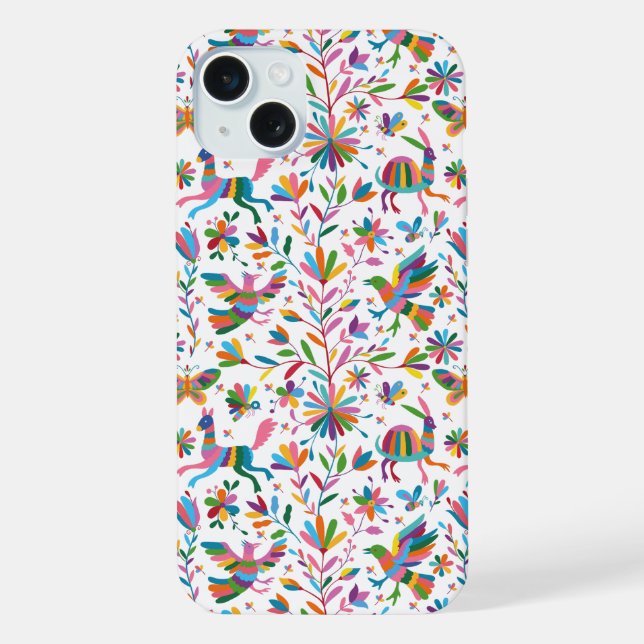  Mexican Otomi Style Bright Pattern iPhone Case (Back)