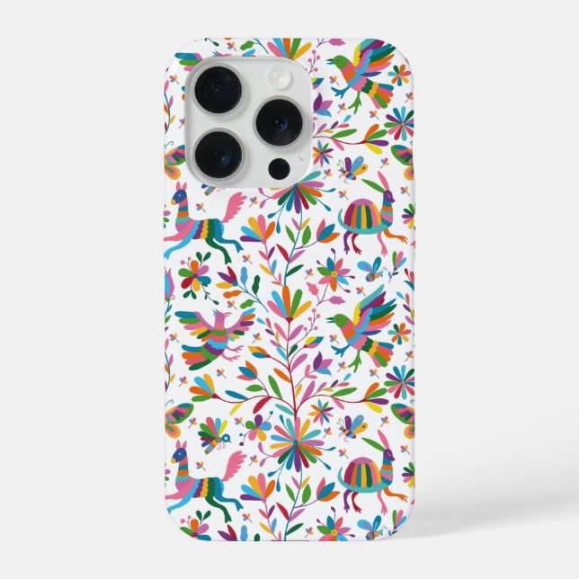  Mexican Otomi Style Bright Pattern iPhone Case (Back)