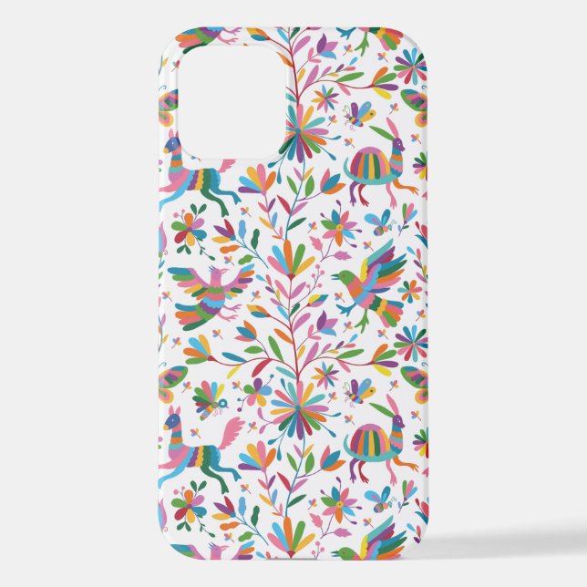  Mexican Otomi Style Bright Pattern iPhone Case (Back)