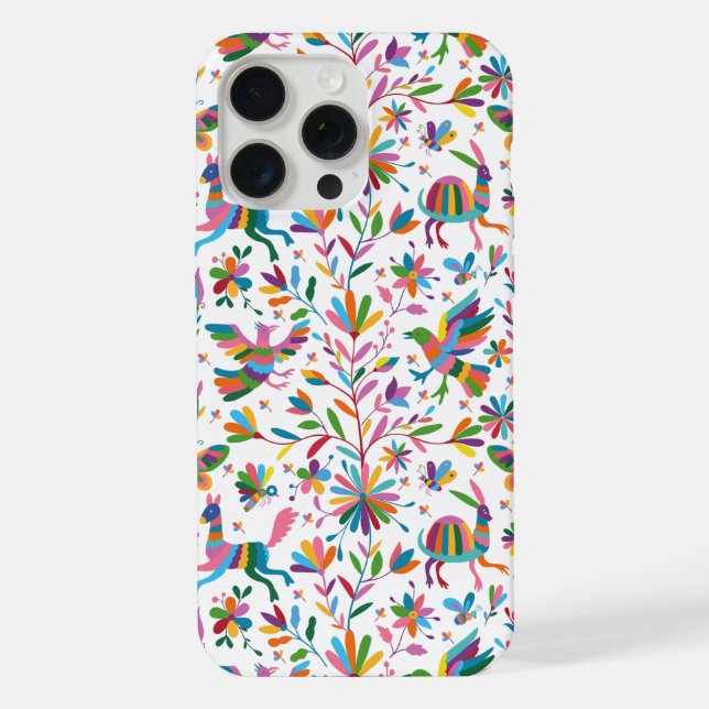  Mexican Otomi Style Bright Pattern iPhone Case (Back)