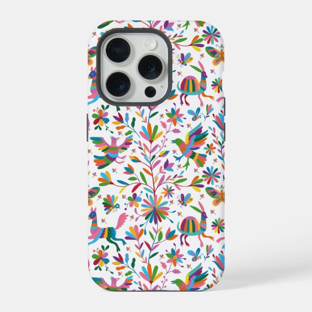  Mexican Otomi Style Bright Pattern iPhone Case (Back)