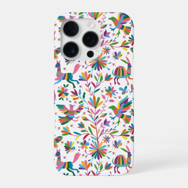  Mexican Otomi Style Bright Pattern iPhone Case (Back)