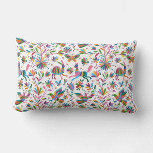  Mexican Otomi Style Bright Pattern Lumbar Cushion