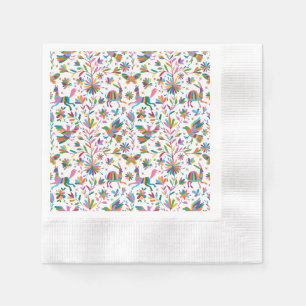  Mexican Otomi Style Bright Pattern Napkin
