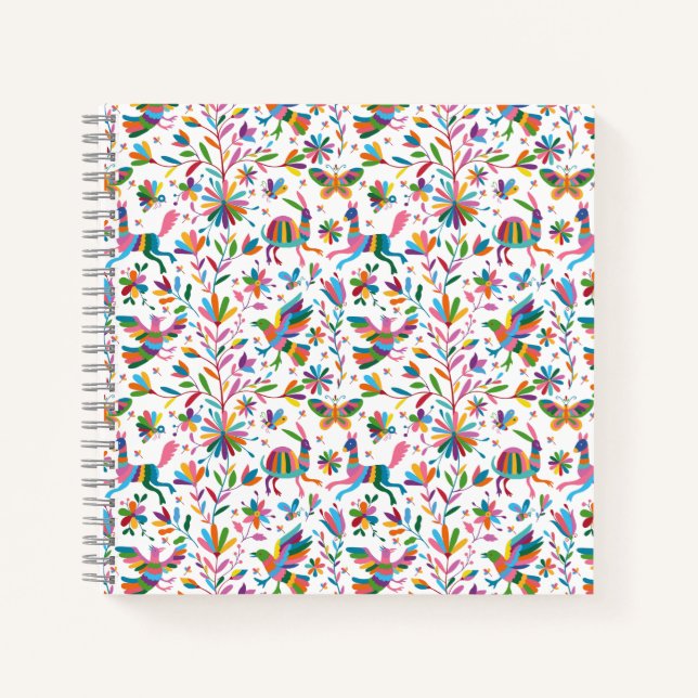  Mexican Otomi Style Bright Pattern Notebook (Front)