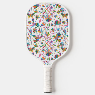 Mexican Otomi Style Bright Pattern Pickleball Paddle