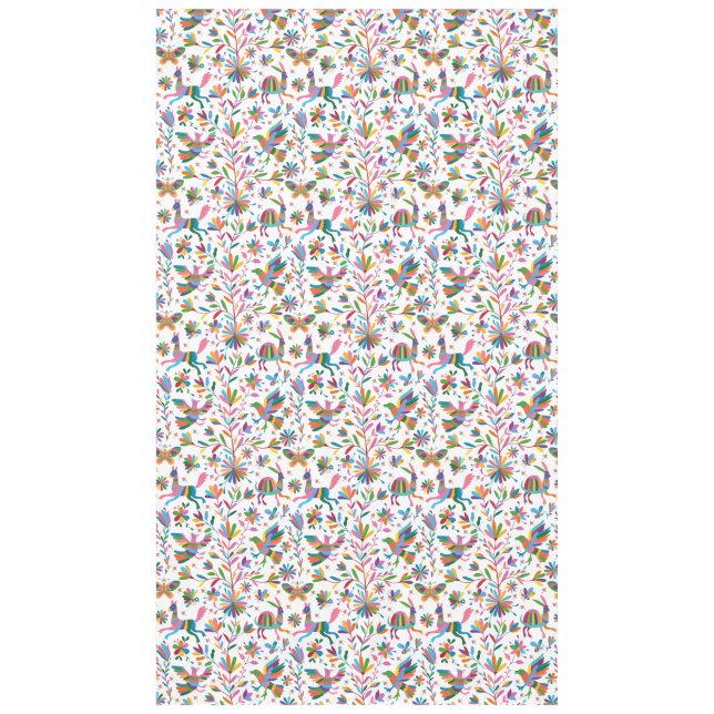  Mexican Otomi Style Bright Pattern Tablecloth (Front)