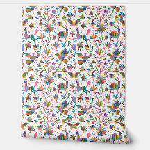 Mexican Otomi Style Bright Pattern