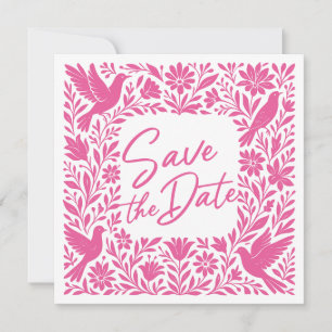 Mexican Otomí Tenango Talavera Save the Date Invitation