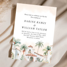 Mexican Palm Tree Destination Spanish Blush Pink 