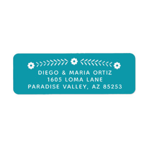 Mexican Papel Picado Return Address Labels