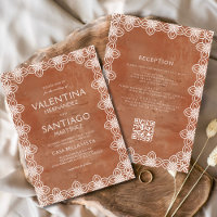 Mexican Papel Picado Terracotta White Boho Wedding