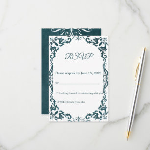 Mexican Papel Picado Wedding RSVP Card