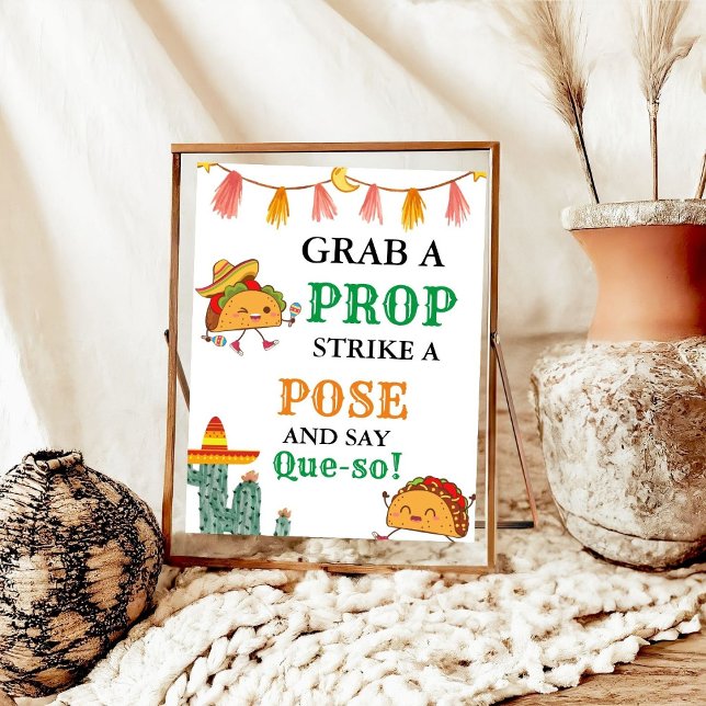 Mexican Party Fiesta Photo Booth Baby Shower Poster (Creator Uploaded)