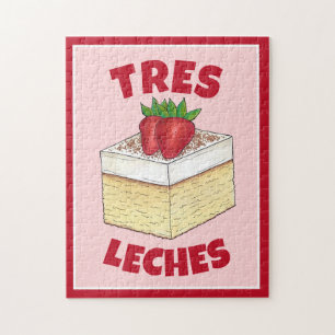 Mexican Pastel de Tres Leches Cake Baking Dessert Jigsaw Puzzle