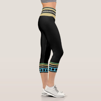 Mexican Patchwork Double Style 1  Capri Leggings