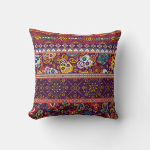 Mexican patchwork: traditional vintage design. cushion