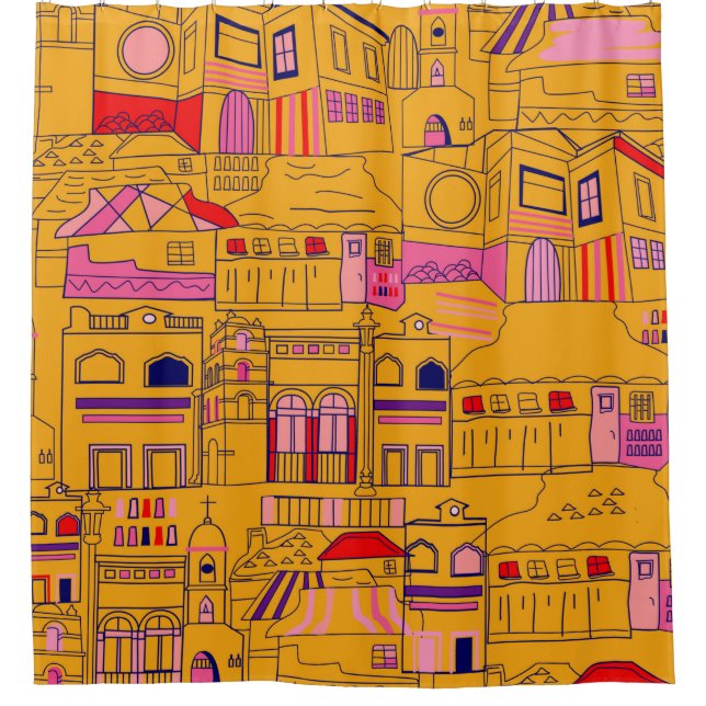 Mexican pattern seamless design. Decoration textil Shower Curtain (Front)