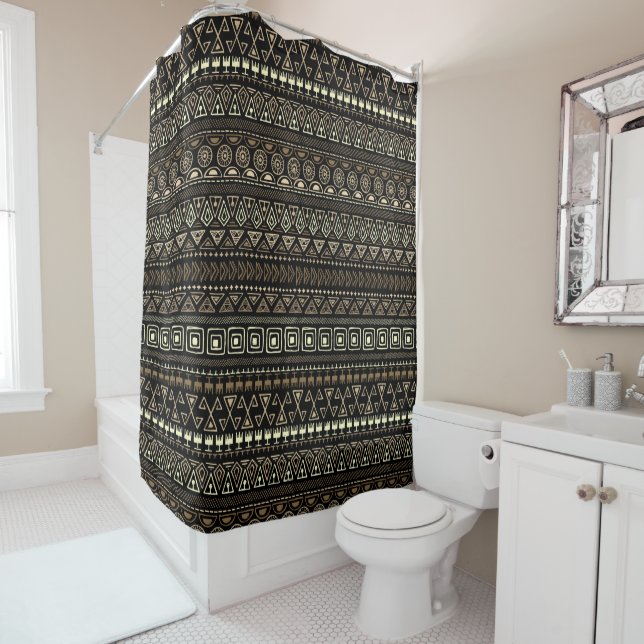 Mexican Pattern shower curtain (In Situ)
