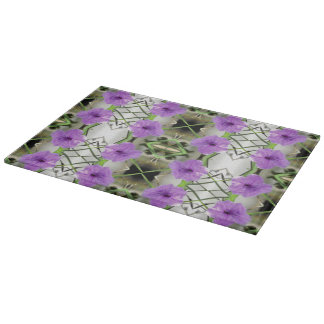 Mexican Petunias and Latticework Cutting Board