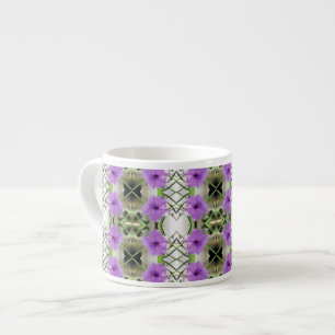 Mexican Petunias and Latticework Espresso Cup