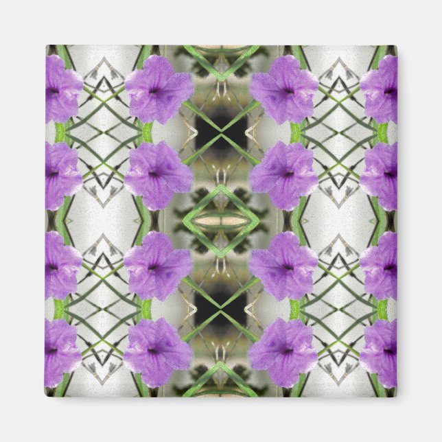 Mexican Petunias and Latticework Magnet (Front)