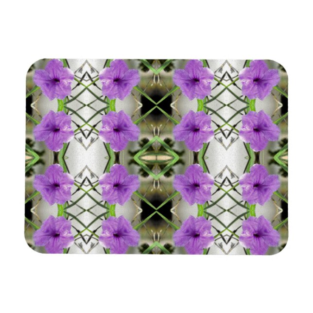Mexican Petunias and Latticework Magnet (Horizontal)