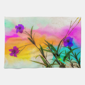Mexican Petunias Love Colour Tea Towel