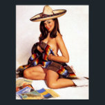 Mexican Pin Up Poster<br><div class="desc">Vintage pin up.</div>