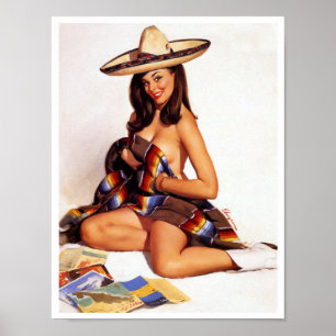 Mexican Pin Up Poster