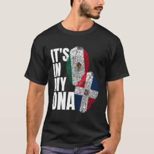 Mexican Plus Dominican Dna Flag Heritage T-Shirt