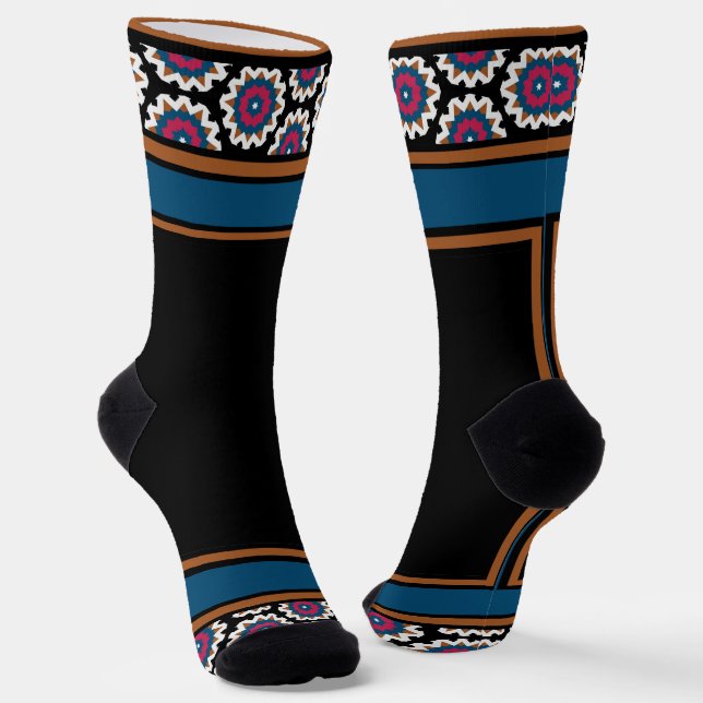 Mexican Pride 2 Design Socks (Angled)