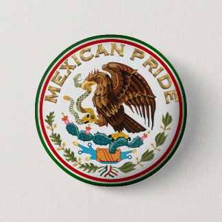 Mexican Pride (Eagle from Mexican Flag) 6 Cm Round Badge