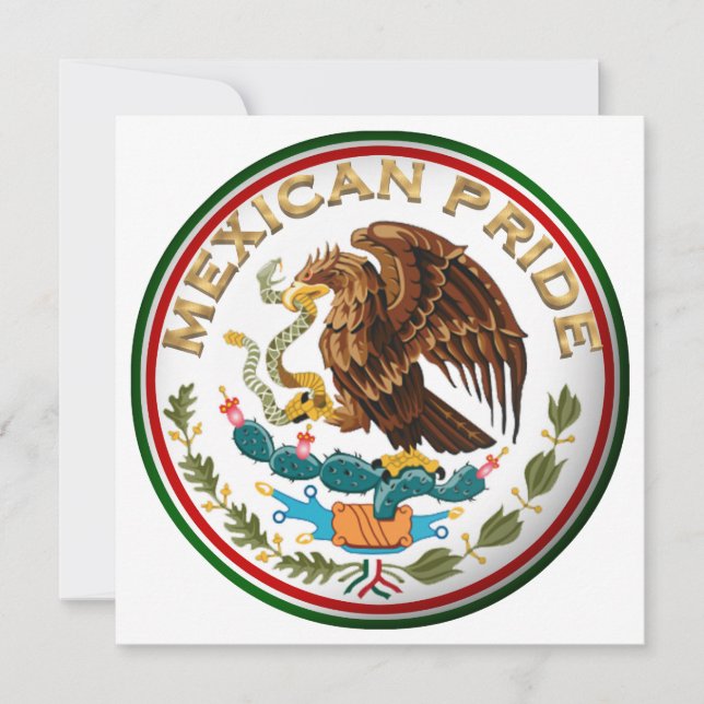 Mexican Pride (Eagle from Mexican Flag) Invitation (Front)