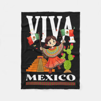 Mexican pride flag mexico roots heritage mexico  fleece blanket