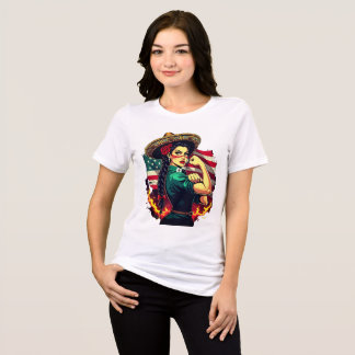 Mexican Princess Sombrero T-Shirt   Tri-Blend Shirt