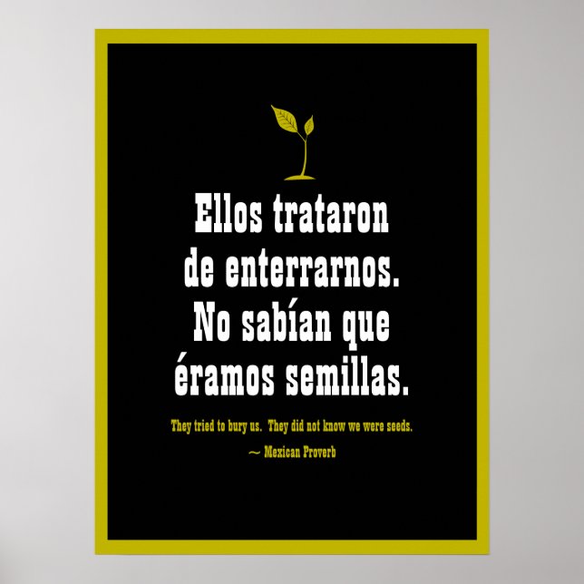 Mexican Proverb Poster (Front)