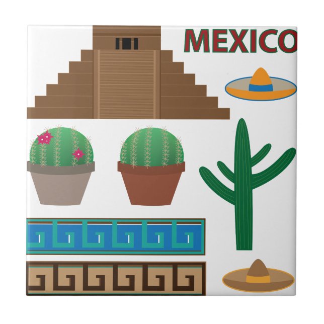 mexican pyramid tile (Front)