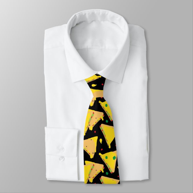Mexican Quesadilla Pattern Tie (Tied)