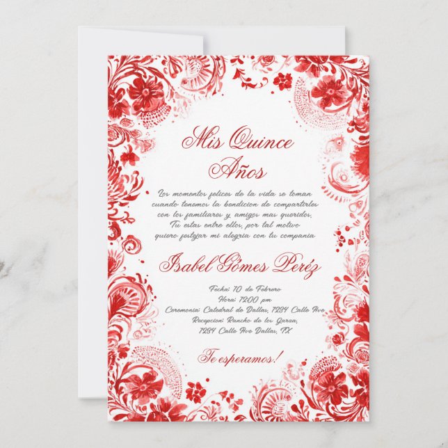 Mexican Quinceañera Invitation (Front)