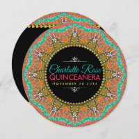 Mexican Quinceanera Pearls Gold Sunflower Birthday