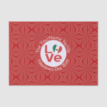 Mexican Red LOVE Flag Personalised