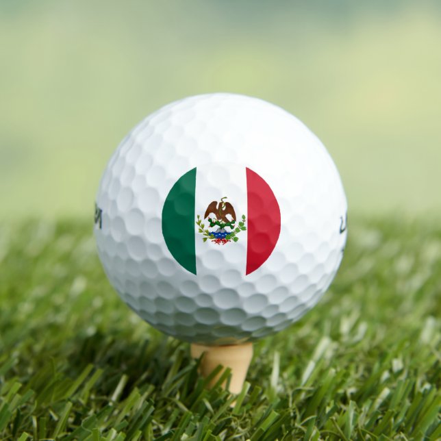 Mexican Republic Flag: 1824-1835, Santa Anna Golf Balls (Insitu Tee)