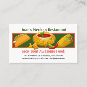 Mexican Restaurant Custom Business Card