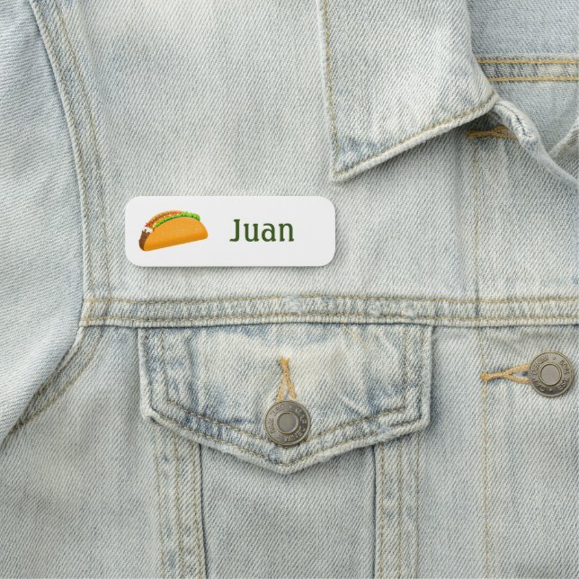 Mexican Restaurant Taco  Name Tag (In Situ)