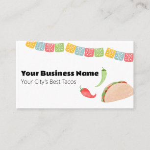Mexican Restaurant Tacos Business Card